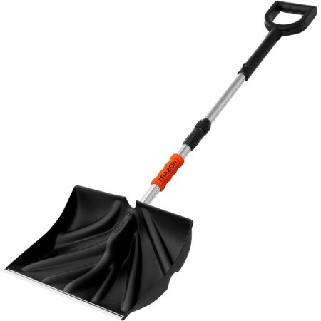  The Trazon Portable Folding Snow Shovel on a white background.