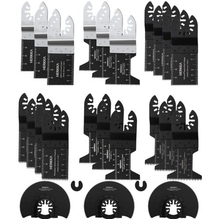  The Best Oscillating Tool Blades Option: Herkka 23-Piece Oscillating Multi-Tool Saw Blade Kit